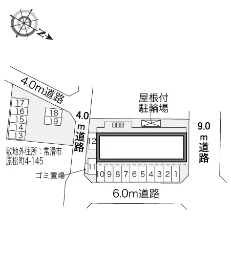 ★手数料０円★常滑市北条　月極駐車場（LP）